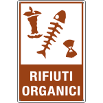 3509 - cartello rifiuti" RIFIUTI ORGANICI "