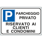 3522 - Cartello parcheggio privato riservato a