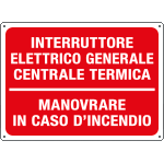 4840 - Cartello informazione INTERR. GEN.CENTRALE TERMICA