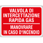 4845 - Cartello informazione VALVOLA INTERC RAP.GAS