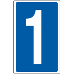 8651 - Cartello numero 1 per contrassegnare