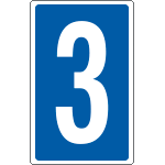 8653 - Cartello numero 3 per contrassegnare