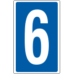 8656 - Cartello numero 6 o 9 per contrassegnare