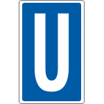 8678 - Cartello lettera U per contrassegnare