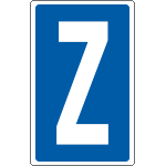 8680 - Cartello lettera Z per contrassegnare