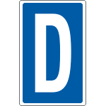 8914 - Cartello lettera D per contrassegnare