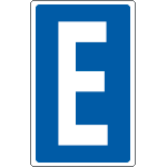 8915 - Cartello lettera E per contrassegnare