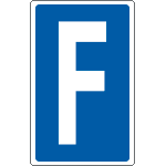 8916 - Cartello lettera F per contrassegnare