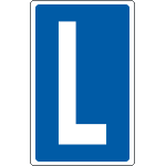 8920 - Cartello lettera L per contrassegnare