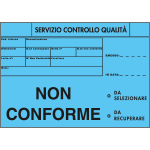 9703 - Etichetta adesiva fondo blu NON CONFORME