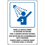 31211 - cartello "FARSI DOCCIA PRIMA DI ENTR"