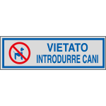 96670 - Etichette argento vietato INTRODURRE CANI