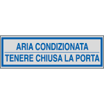 96694 - Etichette argento ARIA CONDIZ.CHIUD.PORTA