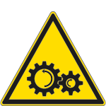 1120X - Cartello pericolo organi in moto