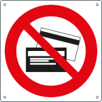 1332K - Cartello divieto entrare con tessere magn.