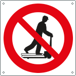 1334X - Cartello divieto salire sui transpallet