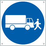 1359W - Cartello obbligo procedere passo d'uomo