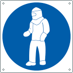 1378Z - Cartello obbligo indossare indumenti protezione