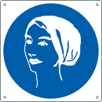 1382KS - Etichetta adesiva obbligo cuffia