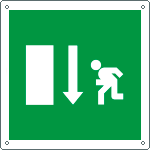 15150W - Cartello sicurezza uscita sicurezza basso