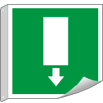 15152BFLX - Cartello bifacciale flessibile solo simb. Uscita emergenza EN ISO 7010