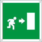 15153K - Cartello sicurezza uscita di emergenza destra