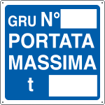 15171Z - Cartello informazione gru n. portata massima