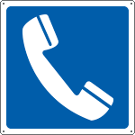 15175Y - Cartello informazione ubicazione telefono