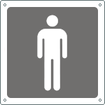 15642W - Cartello informazione toilette uomini