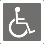 15653W - Cartello informazione disabile