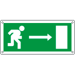 16024WS - Etichetta salvataggio adesiva uscita sicurezza destra