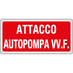 16109X - Cartello antincendio attacco autopompa