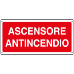16110WS - Etichetta adesiva ascensore antincendio