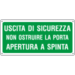 16132XS - Etichetta adesiva uscita sicurezza non ..
