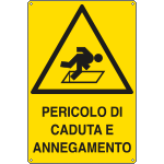 17139X - Cartello pericolo caduta e annegamento