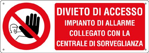 18079KS - Etichetta adesiva divieto Divieto di accesso impianto