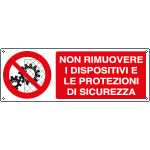 1831KS - Etichetta adesiva non rimuovere dispositivi sicurezza