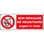 1833KS - Etichetta non riparare regolare organi in moto