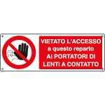 1894K - Cartello divieto accesso in reparto ai portatori