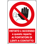 1894Y - Cartello divieto accesso in reparto a portatori lenti