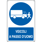 1909Y - Cartello obbligo veicoli a passo d'uomo