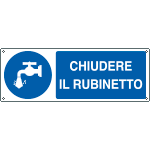1916K - Cartello obbligo chiudere il rubinetto
