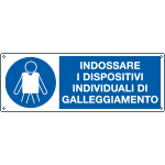 19800K - Cartello obbligo indossare dispositivi individuali di galleggiamento