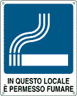 20130X - Cartello in questo locale e'permesso fumare