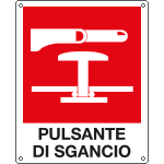 20183KS - Etichetta adesiva PULSANTE DI SGANCIO