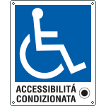 20201K - Cartello accessibilita' condizionata ai disabili