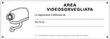 21398S - Etichetta autoadesiva area videosorvegliata
