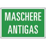 3107S - Etichetta adesiva MASCHERE ANTIGAS