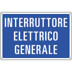 3109S - Etichetta adesiva INTERRUTTORE ELETTRICO .GENERALE