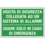 3179S - Etichetta adesiva uscita collegata sistema allarme